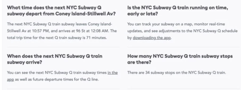 faq of transitapp