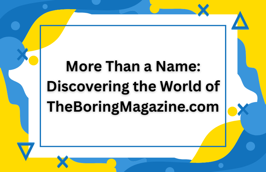 More Than a Name: Discovering the World of TheBoringMagazine.com