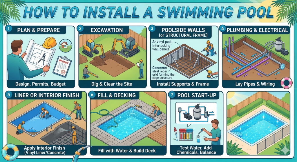 How to Install a Swimming Pool - A Complete Step-by-Step Guide for Homeowners